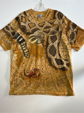 Vintage 1996 Liquid Blue Rattlesnake AOP Shirt Men’s XL Made in USA MINT